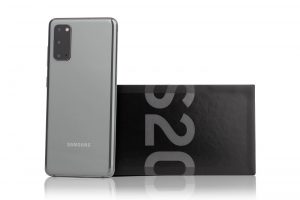 SAMSUNG Galaxy S20 on a white background